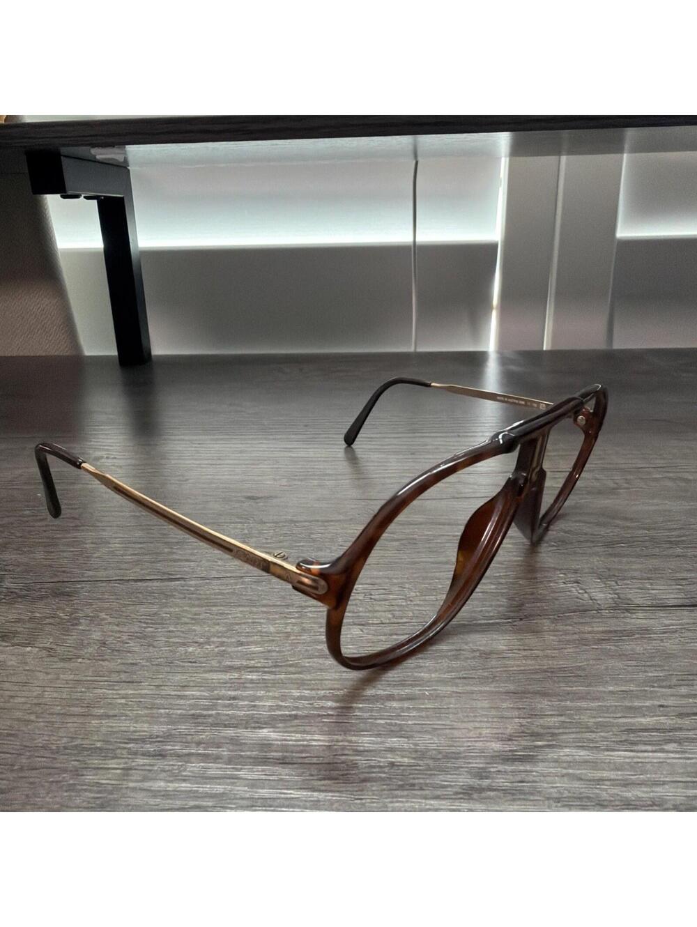 Vintage Carrera 5590 11 Havana Aviator Austria Sunglasses FRAMES ONLY CRACKED